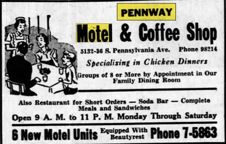 Pennway Motel - Apr 1953 Ad